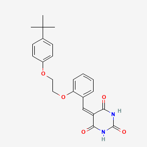 molecular formula C23H24N2O5 B5038153 5-{2-[2-(4-tert-butylphenoxy)ethoxy]benzylidene}-2,4,6(1H,3H,5H)-pyrimidinetrione 