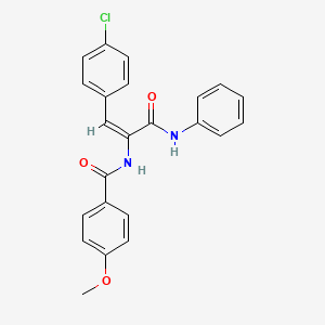 molecular formula C23H19ClN2O3 B5038163 N-[1-(anilinocarbonyl)-2-(4-chlorophenyl)vinyl]-4-methoxybenzamide 