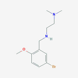molecular formula C12H19BrN2O B503819 N'-(5-bromo-2-methoxybenzyl)-N,N-dimethylethane-1,2-diamine 
