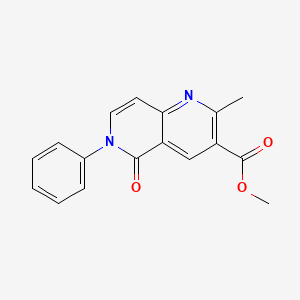molecular formula C17H14N2O3 B5038199 methyl 2-methyl-5-oxo-6-phenyl-5,6-dihydro-1,6-naphthyridine-3-carboxylate CAS No. 1010922-56-1