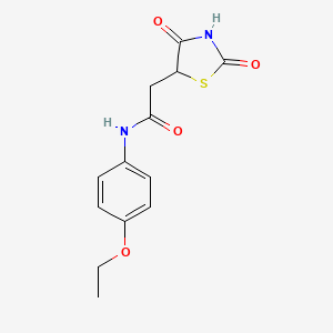 molecular formula C13H14N2O4S B5038210 2-(2,4-dioxo-1,3-thiazolidin-5-yl)-N-(4-ethoxyphenyl)acetamide CAS No. 425648-10-8
