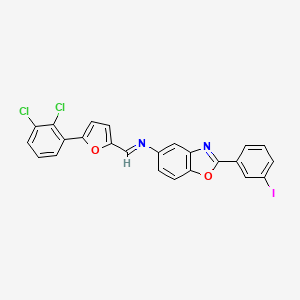 N-{[5-(2,3-dichlorophenyl)-2-furyl]methylene}-2-(3-iodophenyl)-1,3-benzoxazol-5-amine