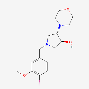 (3S*,4S*)-1-(4-fluoro-3-methoxybenzyl)-4-(4-morpholinyl)-3-pyrrolidinol