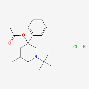 1-tert-butyl-5-methyl-3-phenyl-3-piperidinyl acetate hydrochloride