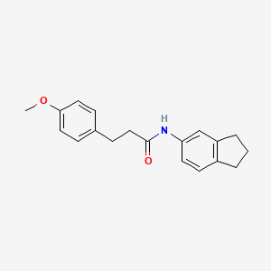 molecular formula C19H21NO2 B5038264 N-(2,3-dihydro-1H-inden-5-yl)-3-(4-methoxyphenyl)propanamide 