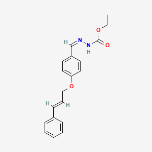 molecular formula C19H20N2O3 B5038298 ethyl 2-{4-[(3-phenyl-2-propen-1-yl)oxy]benzylidene}hydrazinecarboxylate 