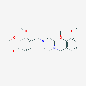 molecular formula C23H32N2O5 B5038315 1-(2,3-dimethoxybenzyl)-4-(2,3,4-trimethoxybenzyl)piperazine 