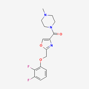 molecular formula C16H17F2N3O3 B5038327 1-({2-[(2,3-difluorophenoxy)methyl]-1,3-oxazol-4-yl}carbonyl)-4-methylpiperazine 