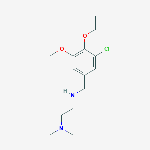 molecular formula C14H23ClN2O2 B503833 N'-(3-chloro-4-ethoxy-5-methoxybenzyl)-N,N-dimethylethane-1,2-diamine 