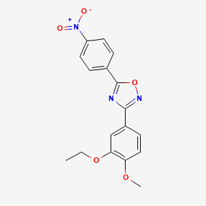 3-(3-ethoxy-4-methoxyphenyl)-5-(4-nitrophenyl)-1,2,4-oxadiazole