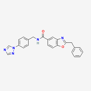 molecular formula C24H19N5O2 B5038347 2-benzyl-N-[4-(1H-1,2,4-triazol-1-yl)benzyl]-1,3-benzoxazole-5-carboxamide 
