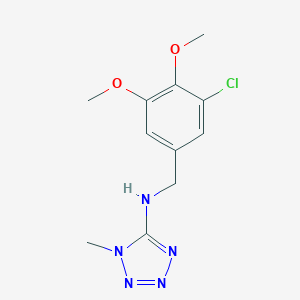 molecular formula C11H14ClN5O2 B503835 N-(3-chloro-4,5-dimethoxybenzyl)-1-methyl-1H-tetrazol-5-amine 