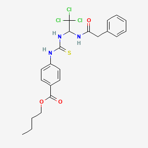 butyl 4-{[({2,2,2-trichloro-1-[(phenylacetyl)amino]ethyl}amino)carbonothioyl]amino}benzoate