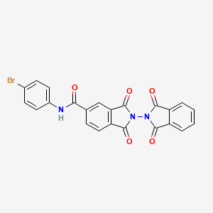 N-(4-bromophenyl)-1,1',3,3'-tetraoxo-1,1',3,3'-tetrahydro-2,2'-biisoindole-5-carboxamide
