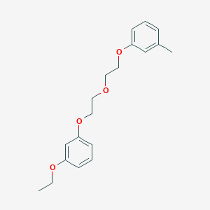 molecular formula C19H24O4 B5038357 1-ethoxy-3-{2-[2-(3-methylphenoxy)ethoxy]ethoxy}benzene 