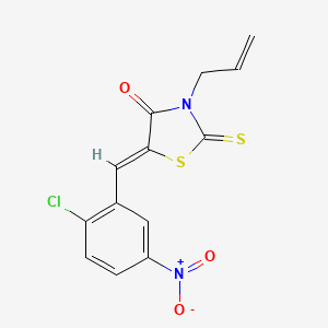 molecular formula C13H9ClN2O3S2 B5038360 3-allyl-5-(2-chloro-5-nitrobenzylidene)-2-thioxo-1,3-thiazolidin-4-one 