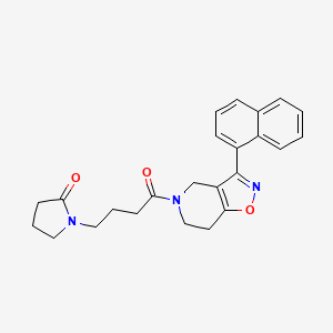 molecular formula C24H25N3O3 B5038384 1-{4-[3-(1-naphthyl)-6,7-dihydroisoxazolo[4,5-c]pyridin-5(4H)-yl]-4-oxobutyl}-2-pyrrolidinone 