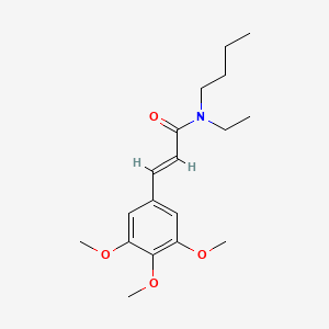 molecular formula C18H27NO4 B5038395 N-butyl-N-ethyl-3-(3,4,5-trimethoxyphenyl)acrylamide 