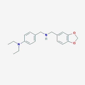 molecular formula C19H24N2O2 B503841 4-{[(1,3-benzodioxol-5-ylmethyl)amino]methyl}-N,N-diethylaniline 