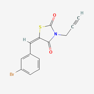 molecular formula C13H8BrNO2S B5038411 5-(3-bromobenzylidene)-3-(2-propyn-1-yl)-1,3-thiazolidine-2,4-dione 