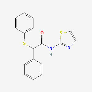 molecular formula C17H14N2OS2 B5038423 2-phenyl-2-(phenylthio)-N-1,3-thiazol-2-ylacetamide 