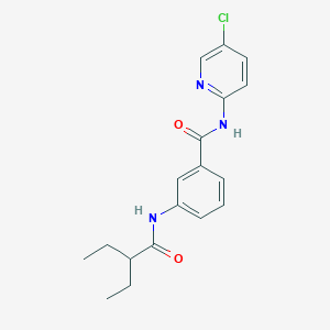 molecular formula C18H20ClN3O2 B5038447 N-(5-chloro-2-pyridinyl)-3-[(2-ethylbutanoyl)amino]benzamide 