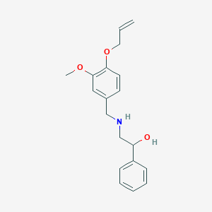 molecular formula C19H23NO3 B503846 2-{[3-Methoxy-4-(prop-2-en-1-yloxy)benzyl]amino}-1-phenylethanol 