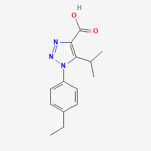 molecular formula C14H17N3O2 B5038469 1-(4-ethylphenyl)-5-isopropyl-1H-1,2,3-triazole-4-carboxylic acid 