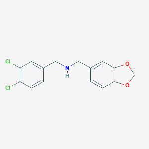 molecular formula C15H13Cl2NO2 B503847 N-(1,3-benzodioxol-5-ylmethyl)-N-(3,4-dichlorobenzyl)amine 