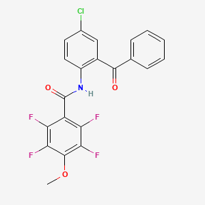 molecular formula C21H12ClF4NO3 B5038512 N-(2-benzoyl-4-chlorophenyl)-2,3,5,6-tetrafluoro-4-methoxybenzamide 