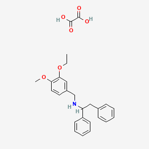 molecular formula C26H29NO6 B5038515 N-(3-ethoxy-4-methoxybenzyl)-1,2-diphenylethanamine oxalate 