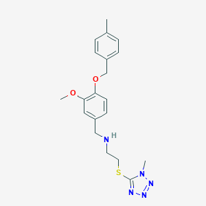molecular formula C20H25N5O2S B503852 N-{3-methoxy-4-[(4-methylbenzyl)oxy]benzyl}-2-[(1-methyl-1H-tetrazol-5-yl)sulfanyl]ethanamine 