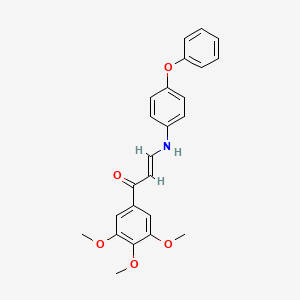 molecular formula C24H23NO5 B5038527 3-[(4-phenoxyphenyl)amino]-1-(3,4,5-trimethoxyphenyl)-2-propen-1-one 