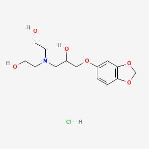 molecular formula C14H22ClNO6 B5038533 1-(1,3-benzodioxol-5-yloxy)-3-[bis(2-hydroxyethyl)amino]-2-propanol hydrochloride 