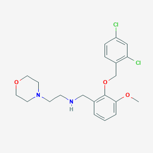 molecular formula C21H26Cl2N2O3 B503858 N-{2-[(2,4-dichlorobenzyl)oxy]-3-methoxybenzyl}-2-(morpholin-4-yl)ethanamine 
