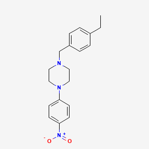 molecular formula C19H23N3O2 B5038621 1-(4-ethylbenzyl)-4-(4-nitrophenyl)piperazine 