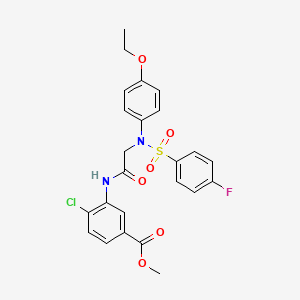 molecular formula C24H22ClFN2O6S B5038630 methyl 4-chloro-3-({N-(4-ethoxyphenyl)-N-[(4-fluorophenyl)sulfonyl]glycyl}amino)benzoate 