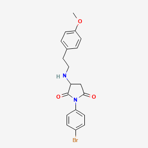 molecular formula C19H19BrN2O3 B5038651 1-(4-bromophenyl)-3-{[2-(4-methoxyphenyl)ethyl]amino}-2,5-pyrrolidinedione 