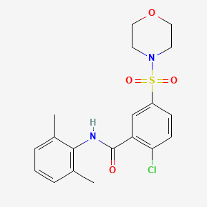 molecular formula C19H21ClN2O4S B5038658 2-chloro-N-(2,6-dimethylphenyl)-5-(4-morpholinylsulfonyl)benzamide 