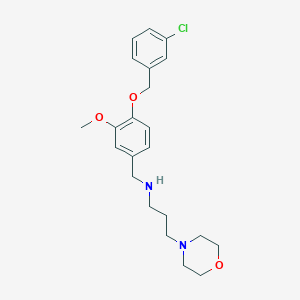 molecular formula C22H29ClN2O3 B503867 N-{4-[(3-chlorobenzyl)oxy]-3-methoxybenzyl}-N-[3-(4-morpholinyl)propyl]amine 