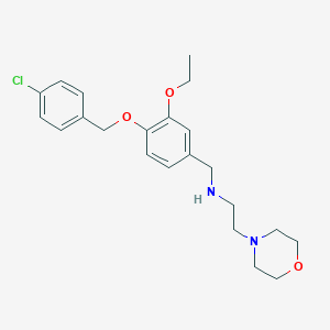 molecular formula C22H29ClN2O3 B503868 N-{4-[(4-chlorobenzyl)oxy]-3-ethoxybenzyl}-2-(morpholin-4-yl)ethanamine 
