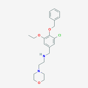 molecular formula C22H29ClN2O3 B503869 N-[4-(benzyloxy)-3-chloro-5-ethoxybenzyl]-2-(morpholin-4-yl)ethanamine 