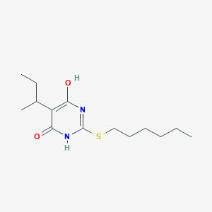 molecular formula C14H24N2O2S B5038694 5-sec-butyl-2-(hexylthio)-6-hydroxy-4(3H)-pyrimidinone 