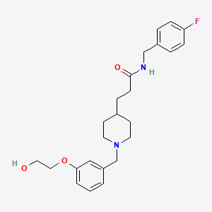 molecular formula C24H31FN2O3 B5038699 N-(4-fluorobenzyl)-3-{1-[3-(2-hydroxyethoxy)benzyl]-4-piperidinyl}propanamide 