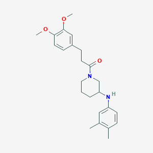 molecular formula C24H32N2O3 B5038701 1-[3-(3,4-dimethoxyphenyl)propanoyl]-N-(3,4-dimethylphenyl)-3-piperidinamine 