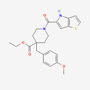 molecular formula C23H26N2O4S B5038709 ethyl 4-(4-methoxybenzyl)-1-(4H-thieno[3,2-b]pyrrol-5-ylcarbonyl)-4-piperidinecarboxylate 