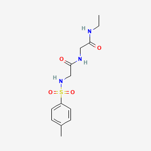 molecular formula C13H19N3O4S B5038727 N-[(4-methylphenyl)sulfonyl]glycyl-N~1~-ethylglycinamide 
