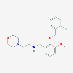 molecular formula C21H27ClN2O3 B503873 N-{2-[(2-chlorobenzyl)oxy]-3-methoxybenzyl}-2-(morpholin-4-yl)ethanamine 