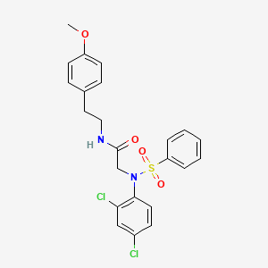 molecular formula C23H22Cl2N2O4S B5038733 N~2~-(2,4-dichlorophenyl)-N~1~-[2-(4-methoxyphenyl)ethyl]-N~2~-(phenylsulfonyl)glycinamide 