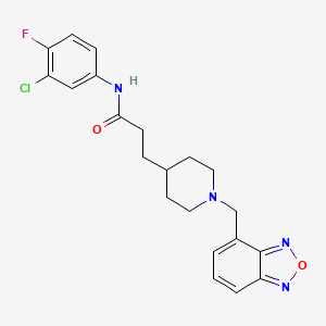 molecular formula C21H22ClFN4O2 B5038734 3-[1-(2,1,3-benzoxadiazol-4-ylmethyl)-4-piperidinyl]-N-(3-chloro-4-fluorophenyl)propanamide 